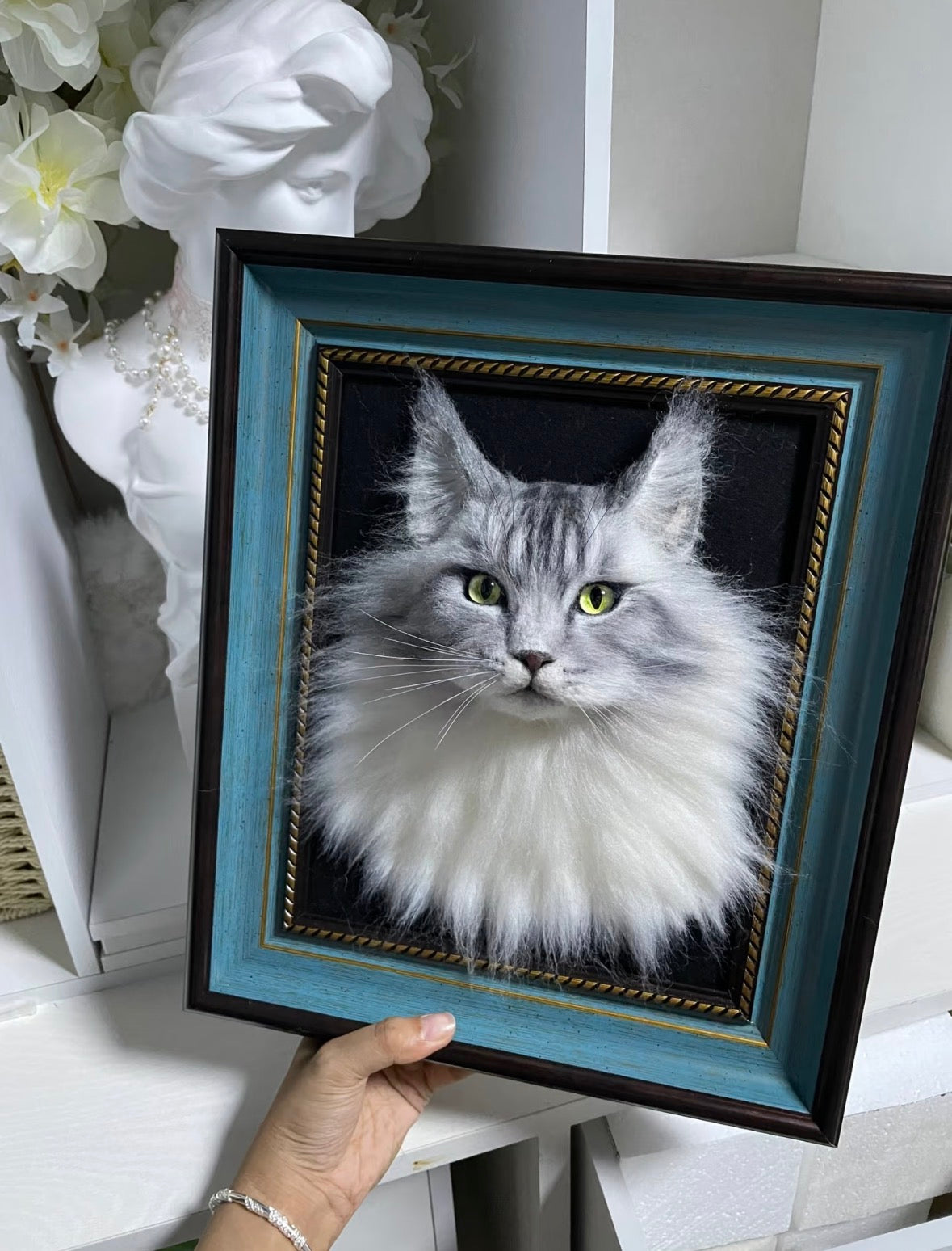 Custom Wool Felt Pet 3D Photo Frame Portrait